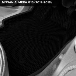 3D коврики EVA с бортами Nissan Almera G15 (2012-2018)