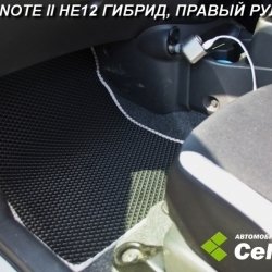 2D коврики EVA Nissan Note II, правый руль (2012-2020)