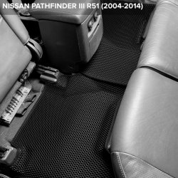 3D коврики EVA с бортами Nissan Pathfinder III R51 7 мест (2004-2014)