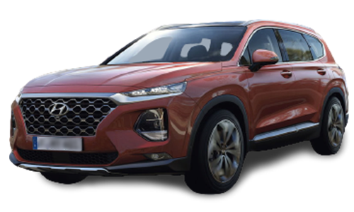 2D коврики EVA в салон и багажник на Hyundai Santa Fe IV 7 мест (2018-2021)